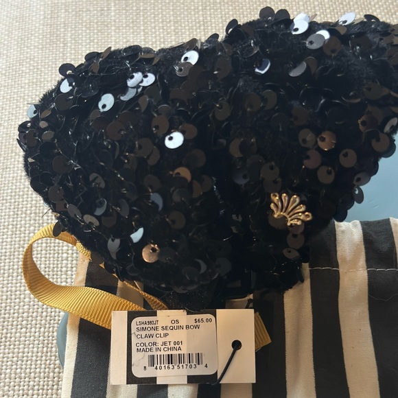 Lele Sadoughi Simone Sequin Bow Claw Clip - Picture 4 of 4